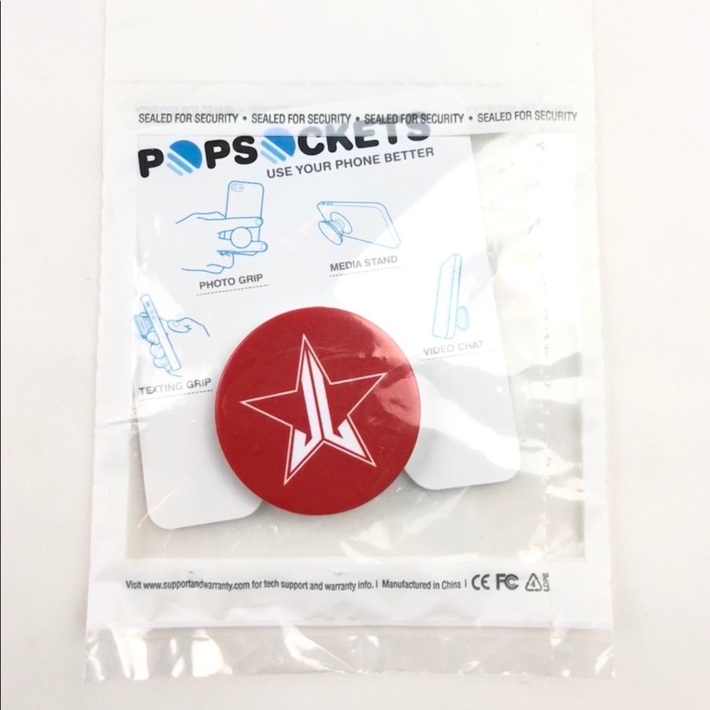 Jeffree Star Cosmetics Pop Socket Red White